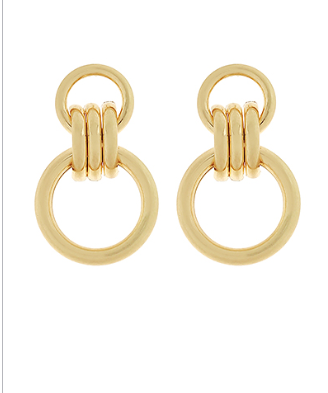 Golden Linked Earrings (Worn Gold)