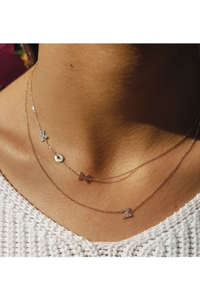 Love Letter Single Diamond Necklace - A to Z
