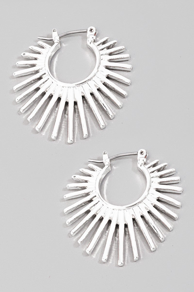 Ray Of Sunshine Hoop Earring (Multiple Colors)