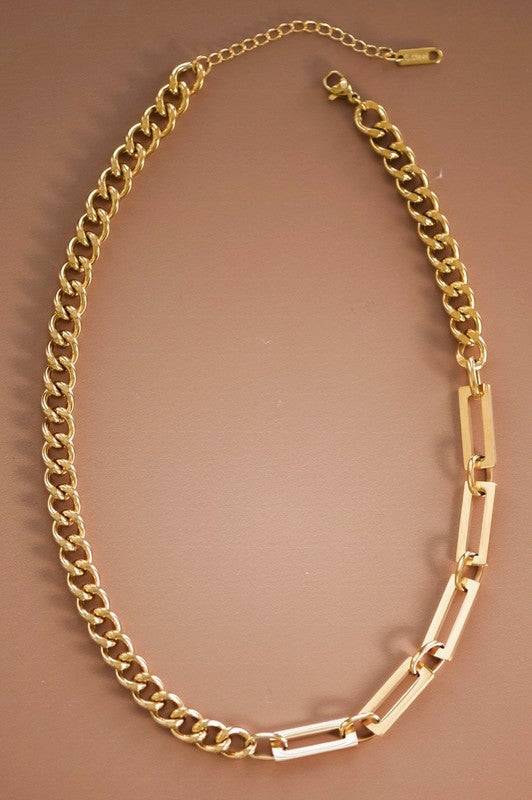 Modern Days Mixed Chain Necklace