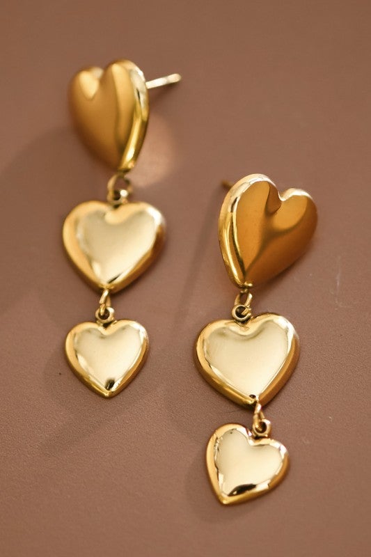 Heart Drop Earrings