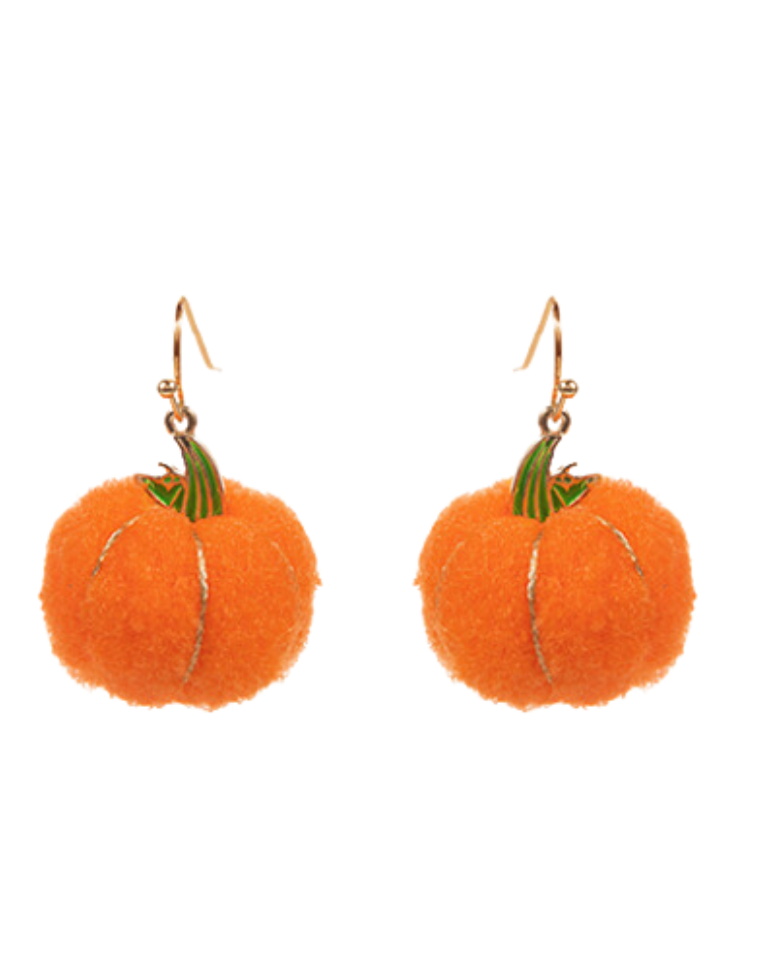 Fuzzy Pumpkin Fall Earrings