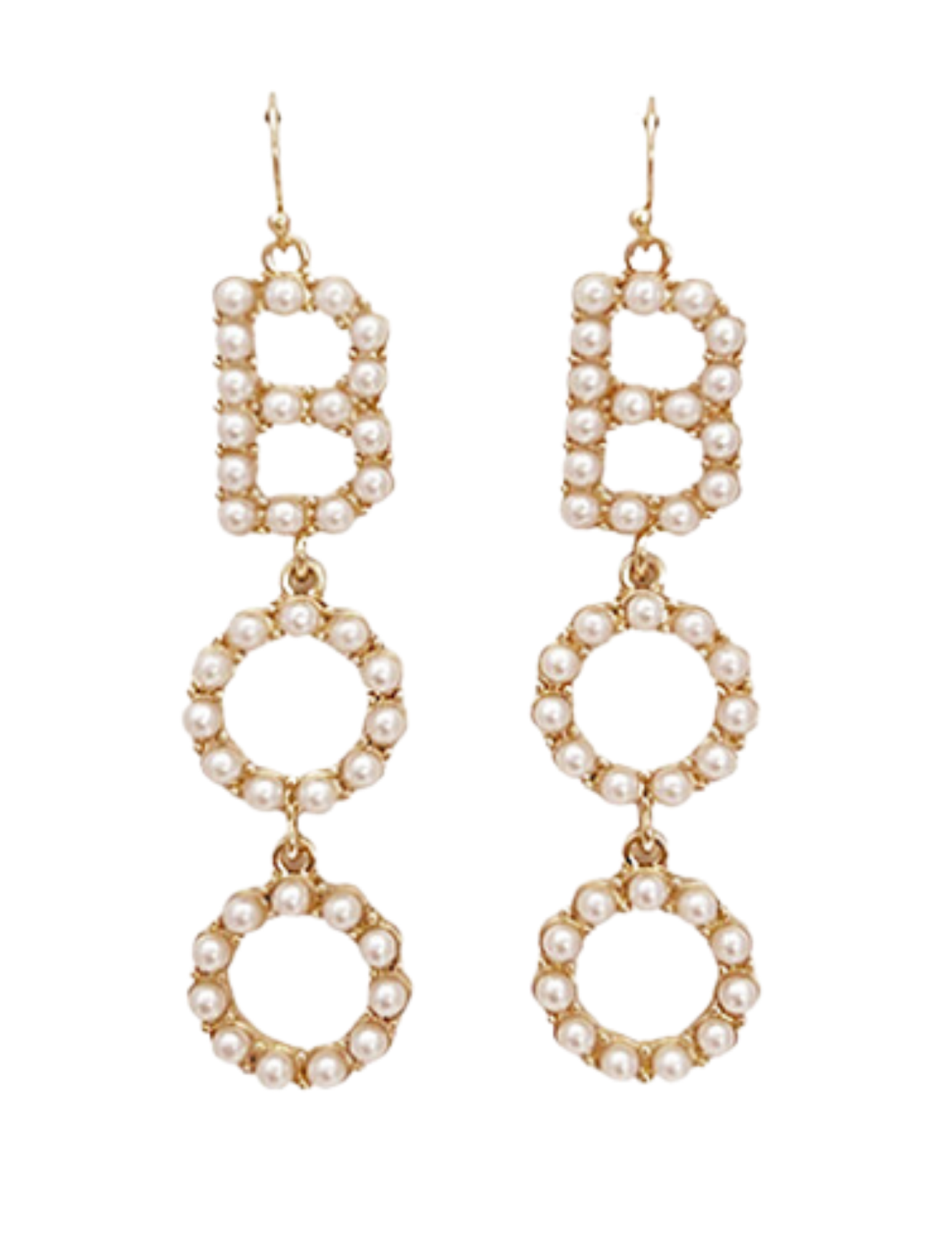 "BOO" Pearl Drop Statement Earrings
