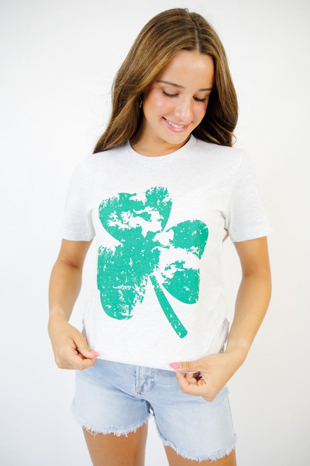 Retro Clover Distressed Graphic Tee