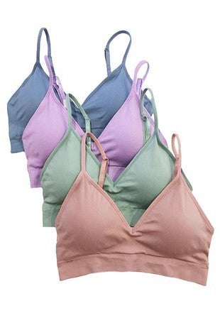 Seamless V-Neck Bra - Best-Seller with Adjustable Straps & Removable Cups